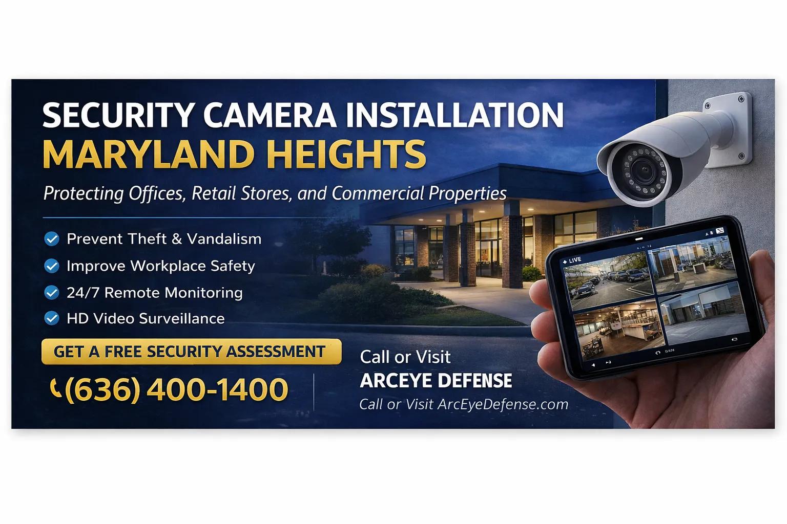 Security Camera Installation Maryland Heights for Offices, Retail Stores, and Commercial Properties